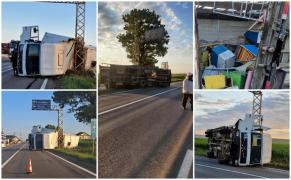 Un camion care transporta 60 de stupi cu albine s-a răsturnat în Neamţ. Mesaj RO-Alert, emis de autorităţi