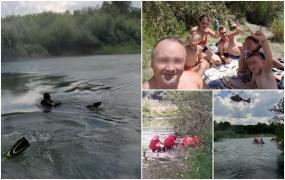 Filmul tragediei din râul Timiş: Doi părinţi au murit chiar sub ochii copiilor lor. Au fost găsiţi de scanfandri unul lângă altul, la o zi după ce au dispărut în ape