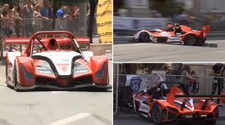 La un pas de tragedie: Momentul în care Mihai Leu pierde controlul mașinii, intră în gard și rănește 2 copii, la Raliul din Târgu Mureș