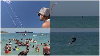 Nordul staţiunii Mamaia, locul favorit al iubitorilor sporturilor extreme. Cât costă kite surfingul