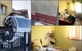 Accidentul de autocar din Maramureș, surprins de camerele de supraveghere: La etajul casei în care a intrat se aflau și cei doi copii ai proprietarilor