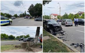 Două autoturisme s-au ciocnit grav pe o stradă din Tecuci. O victimă a fost preluată de elicopterul SMURD