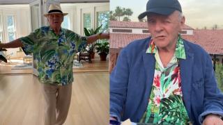 Imagini virale cu Anthony Hopkins. Cum s-a filmat actorul, la 84 de ani