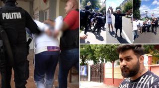 Filmul scandalului de la înmormântarea din Târgoviște. Șefii Poliției spun că bătaia luată de agenți a fost o intervenție ca la carte