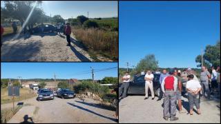 Protest spontan spre singurul drum care duce spre poligonul Cincu, unde se antrenează trupele NATO