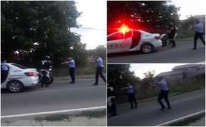 Un motociclist teribilist a gonit cu poliţia pe urme. Explicaţia halucinantă oferită abia după ce poliţiştii l-au ameninţat cu pistolul