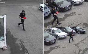 Hoţ surprins pe camere când fura aproape 82.000 de lei, plus un laptop. Autorităţile din Bistriţa-Năsăud încearcă să-i ia urma