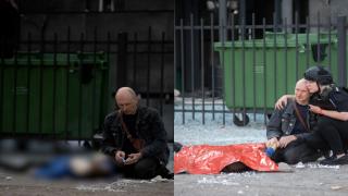 Tatăl unui copil de 13 ani ucis s-a rugat două ore lângă cadavru, ținându-l de mână. Băiatul a murit în urma unui atac rusesc în Harkov