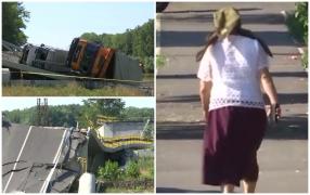 Greutăţi mari pentru oamenii din Luţca, la o lună de când podul din Neamţ s-a prăbuşit. Nu primesc ajutor, doar promisiuni