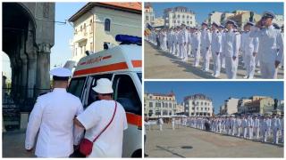 Absolvire cu emoţii pentru doi marinari. Au avut nevoie de îngrijiri medicale chiar în timpul ceremoniei