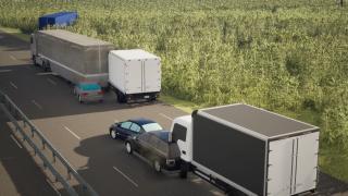 ANIMAȚIE GRAFICĂ. Cum s-a produs carambolul cu 7 mașini de pe A1, soldat cu 1 mort și 5 răniți: "Ăla a murit pe loc!"