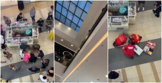 "De aici o picat, de sus. Nu mai mișcă". Imagini dramatice cu băiețelul de nici 2 anișori, care a căzut de la etaj, într-un mall din Arad