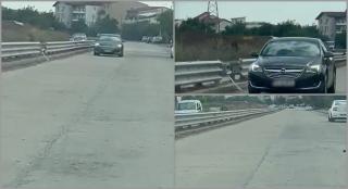 Inconștiență pe o stradă din Eforie Nord. Un șofer a fost filmat cum mergea pe contrasens