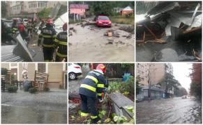 Imaginile dezastrului lăsate în urmă de furtunile care au lovit România. Râul Putna s-a umflat atât de tare că a rupt rampele unui pod