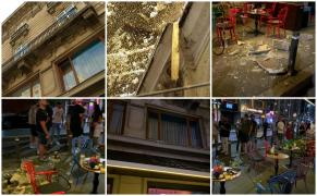 "Mi-a picat în față o bucată de tencuială". Bucureştenii stau la terase sub clădiri vechi de 130 de ani. Pericolul la care se expun şi reacţia autorităţilor