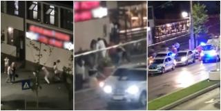 Bătaie cu pumni și picioare, filmată în fața unui restaurant din București. Femei cu copii în cărucior au asistat la scenele violente