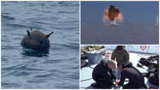 Exerciții pentru distrugerea minelor, cu sute de militari, în Marea Neagră