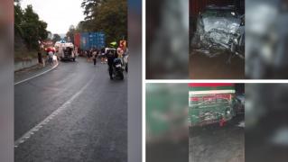 Accident teribil în Caraş-Severin: şoferul unui microbuz a intrat pe contrasens şi a izbit frontal un TIR. În maşină se aflau şi trei copii