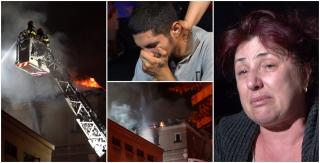 "Mi-a rămas căţelul, ăla care a fost devotat cu mine". Incendiu devastator în centrul Capitalei. Oamenii au fugit desculți din case, în miez de noapte
