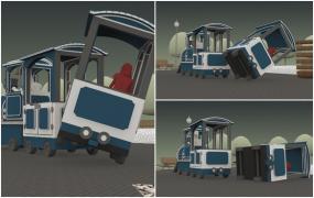 ANIMAŢIE GRAFICĂ. Cum s-a produs accidentul de trenuleţ din Bistriţa: Trei copile au ajuns la spital, după ce au fost aruncate pe asfalt