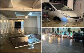 Ploile torenţiale au făcut prăpăd în mai multe oraşe din ţară: "Cu barca trecem! Pompierii nu stiu să treacă, dar noi trecem"