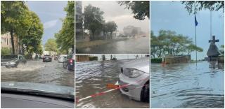 "Mamă, ce se întâmplă în Constanţa! A venit marea la noi". O rupere de nori a făcut prăpăd în stațiunile de pe litoral