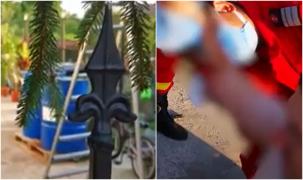 Un mire de 31 de ani, care împodobea poarta cu un brad înainte de însurătoare, a rămas cu mâna înfiptă în gardul metalic, în Râmnicu Vâlcea