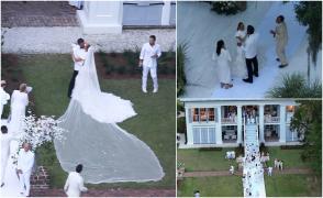 Jennifer Lopez şi Ben Affleck şi-au jurat iubire eternă în faţa altarului. Rochia fabuloasă purtată în ziua cea mare