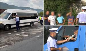 ''Am mâncat peşte cu oţet.'' Şoferi de microbuze, autobuze şi autocare, rămaşi pietoni după o razie de amploare