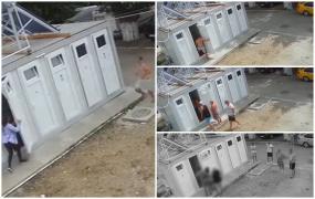 Imagini dramatice cu momentul când o femeie este înjunghiată de iubit în toaleta unui camping din Eforie Nord: "Au pus-o pe un scaun. Era plină de sânge"