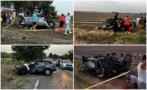 "Uite, băi, copii morţi". Filmul carnagiului din Călăraşi. O familie cu doi copii şi-a găsit sfârşitul într-un teribil accident în Frumuşani