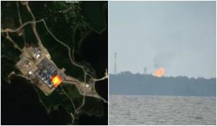 Ruşii ard gazul care ar fi trebuit livrat Europei. Distrug zilnic cantităţi de 10 milioane $ iar focul se vede din satelit