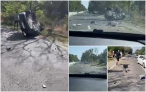 Impact violent între două maşini în Neptun: Patru oameni au ajuns la spital. Printre victime s-a aflat şi un copil de cinci ani