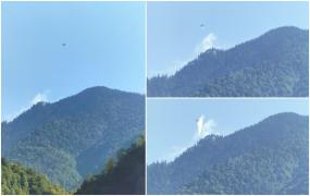 Intervenţie dificilă a pompierilor la 1400 de metri altitudine în Maramureş, după ce s-a aprins o zona forestieră