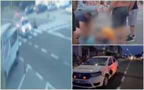 Accidentul din Bacău, în care a fost implicat un angajat ISU, surprins de o cameră de supraveghere. Bărbatul a fost lovit chiar sub ochii soţiei şi nepotului