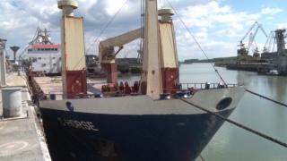 4.200 de tone de grâu adus din Ucraina, transportate spre Grecia din Portul Galaţi