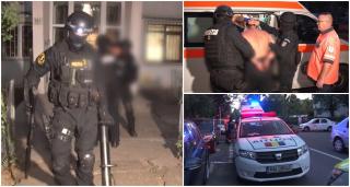 Gălățean luat pe sus de mascați, în toiul nopții. A fost scos în cătușe din apartament, după ce a sunat la 112 și a amenințat că se împușcă