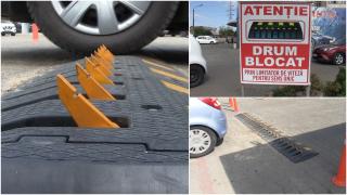 Un mall din Iaşi a pus limitatoare cu ţepi pentru şoferii care intră pe interzis. Care au fost rezultatele după o lună