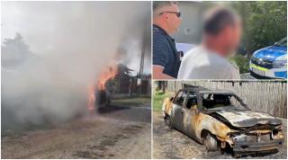 "Am băut prea mult". Tată şi fiu după gratii, în Constanța, după ce-au bătut vecinii şi le-au incendiat maşina
