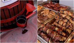 Must proaspăt şi grătare care sfârâie încărcate de pastramă. Festivalul Toamnei a atras o grămadă de craioveni pofticioşi