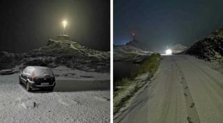 Prima ninsoare din această toamnă pe Transfăgărăşan şi la Bâlea Lac. S-a depus strat de zăpadă de 3 centimetri