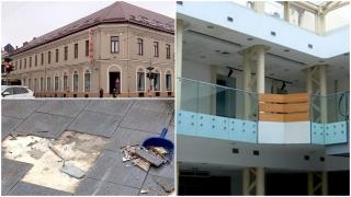 Biblioteca Județeană din Satu Mare, distrusă de ploi și de lucrările prost făcute. Clădirea a fost cumpărată în urmă cu doar doi ani