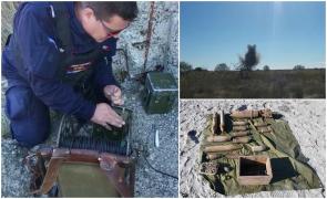 Sute de proiectile de artilerie, cartușe, grenade sau bombe de aviație, distruse la Constanța. "O simplă mișcare a muniției poate declanșa explozia"