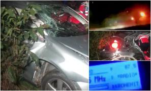 Momentul în care un tânăr din Lugoj intră intenţionat cu maşina sub roţile trenului, transmis live pe Facebook. Şoferul este în comă