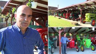 Muzeu de tractoare inaugurat de un bărbat din Mureș. Cum arată vedeta colecției, un Porsche din 1959