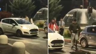 Un bărbat pe trotinetă și un șofer și-au împărțit pumni și picioare, într-o intersecție din București