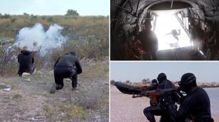 Exercițiu militar pentru respingerea inamicilor care atacă ţărmul Mării Negre. Participă trupele speciale ale Marinei