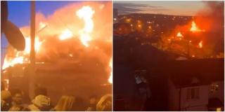 Avion de vânătoare rus, prăbuşit peste o casă în Siberia, în timpul unui zbor de antrenament. Ambii piloţi au murit