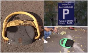 Dispozitivul care îi împiedică pe şoferi să parcheze pe locurile plătite. Costă 10 lei pe lună