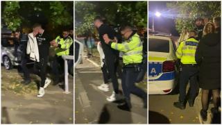 Momentul în care șoferul care a umilit un poliţist şi 4 jandarmi în Bucureşti este reţinut. Unde a fost prins